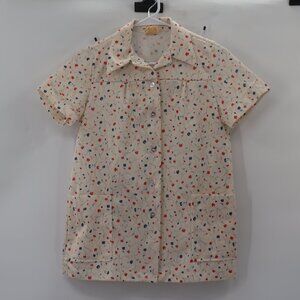 Shirley Of Atlanta Vintage Button Down Floral Blouse